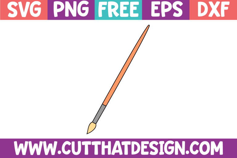 Free Artist Paintbrush Design 2 SVG