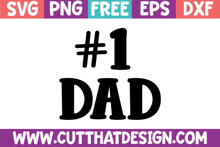 Free Number 1 Dad File SVG