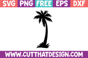 Free Silhouette Palm Tree SVG Design