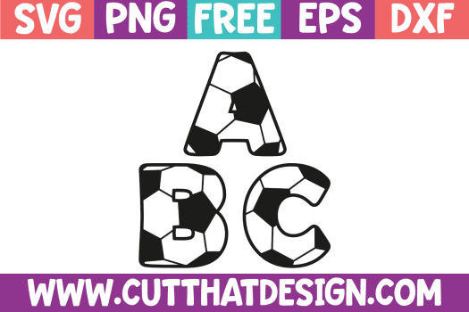 Free Soccer Letters Alphabet SVG A B C