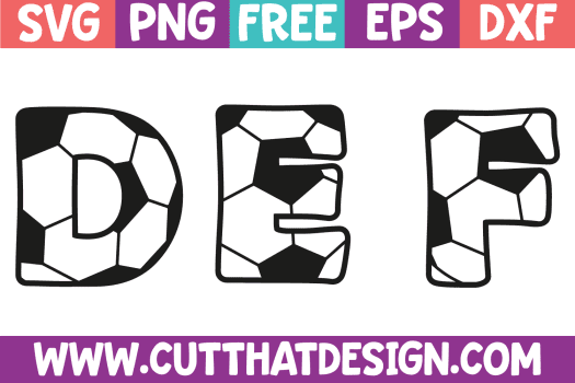 Free Soccer Alphabet SVG's