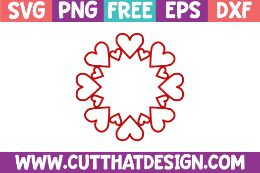 Free Valentines SVG Heart Frame