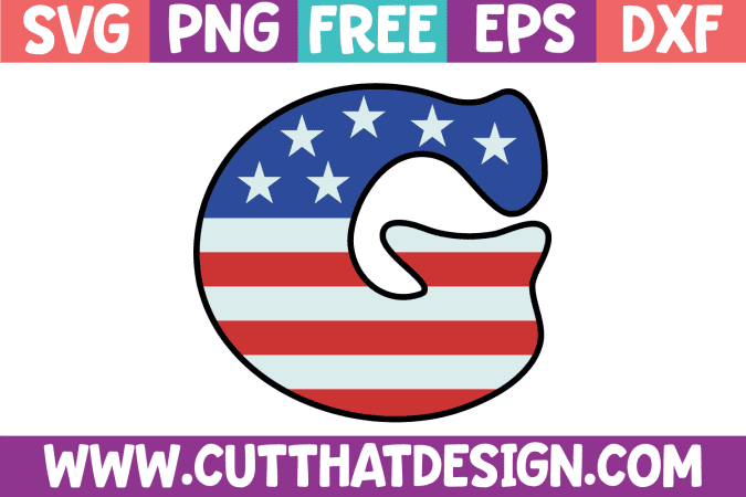 4th July SVG Free Alphabet Letters