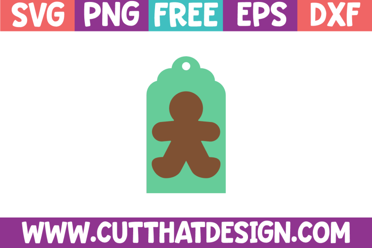 Free Gingerbread Gift Tag SVG