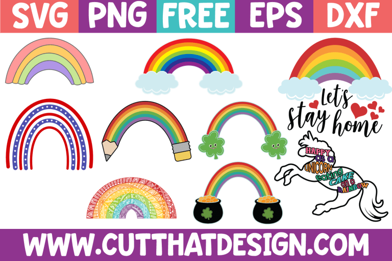 Free Rainbow SVG Bundle