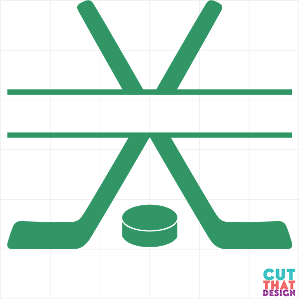 Split Monogram Hockey SVG