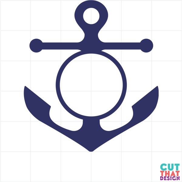 Monogram Anchor SVG