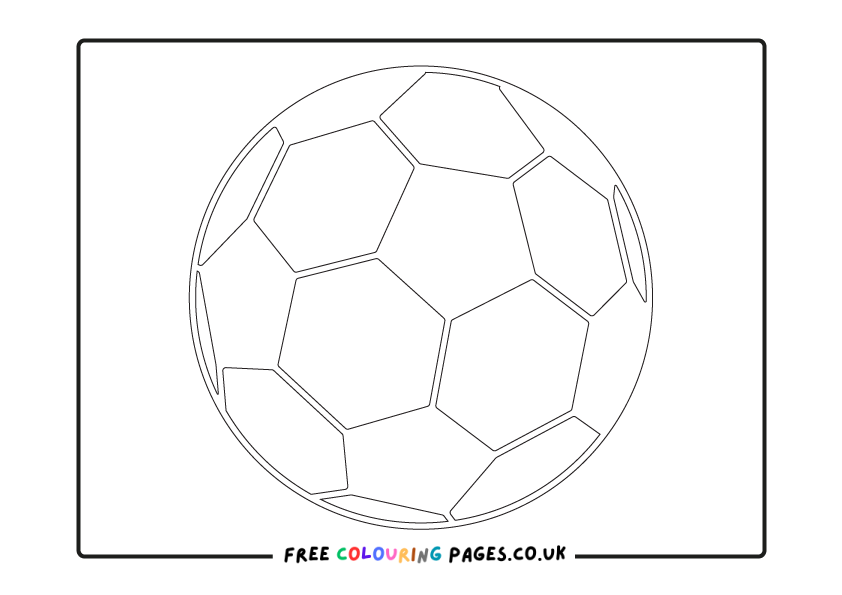 Sports Colouring Pages Football
