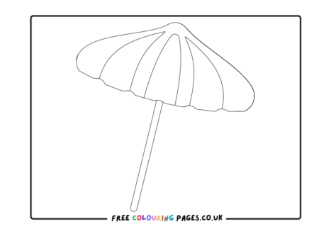 Parasol Summer Colouring Page