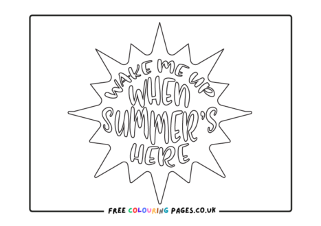 Summer Colouring Pages