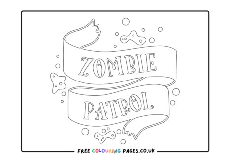Halloween Zombie Colouring Pages