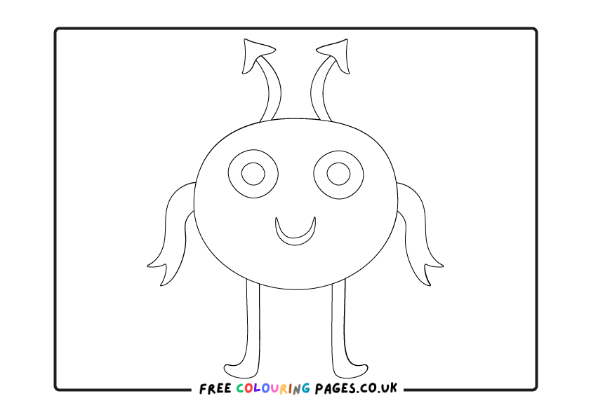 Aliens Colouring Pages for Kids