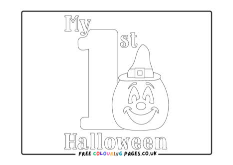 1st Halloween Colouring Pages