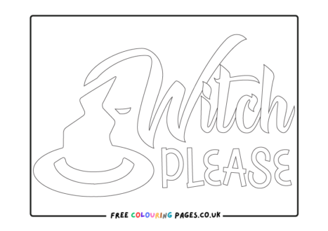 Witches Colouring Pages