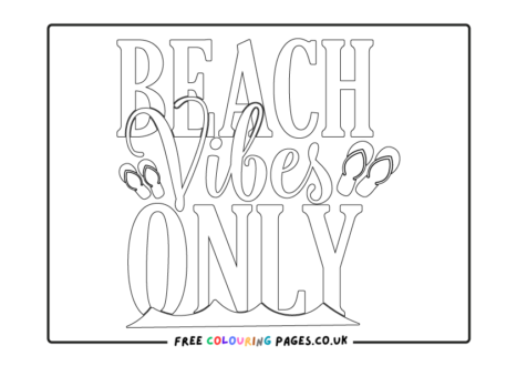 Colouring Pages Beach