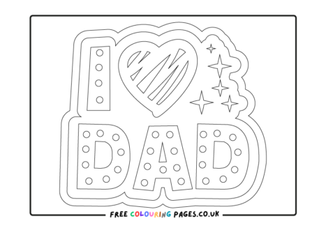Dad Colouring Pages Free