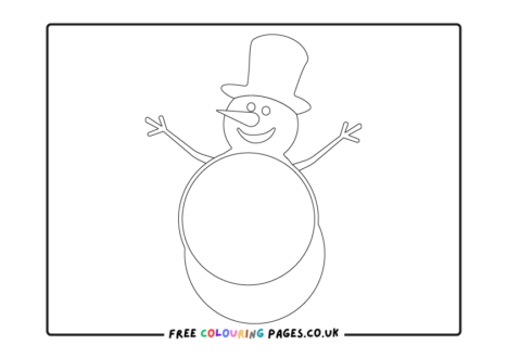 Snowman Monograms Colouring Pages
