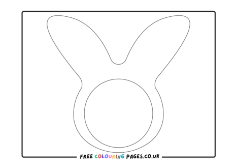 Easter Bunny Ears Colouring Pages