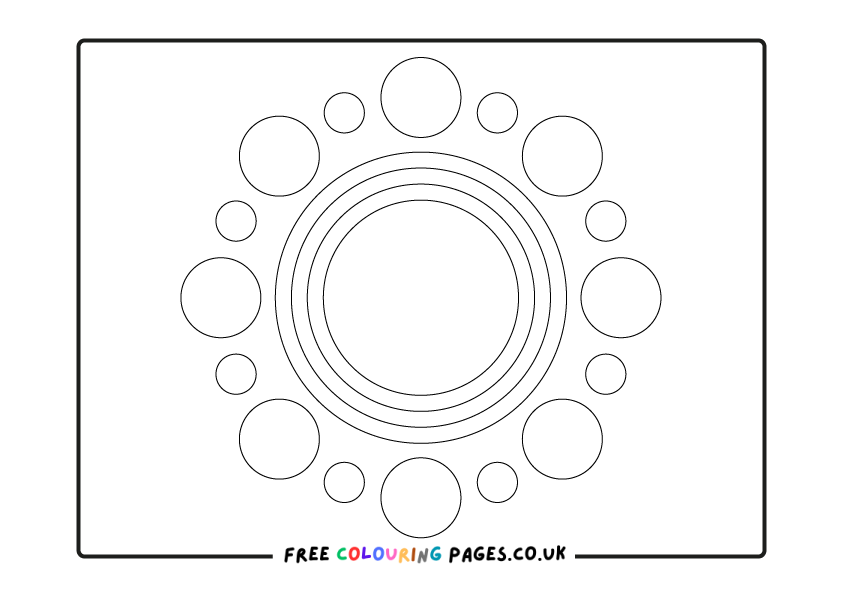 Polka Dot Frames Colouring Pages