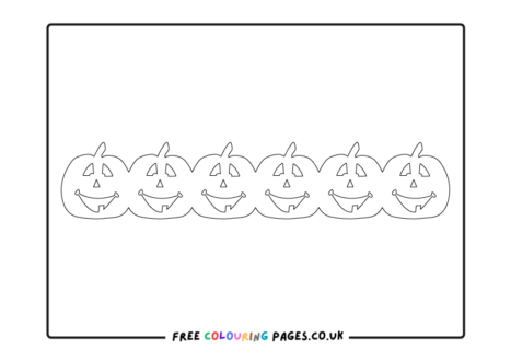 Pumpkin Borders Colouring Sheets