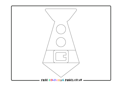 Free Xmas Printable Colouring Pages Santa Tie