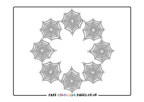 Spider Web Colouring Pages