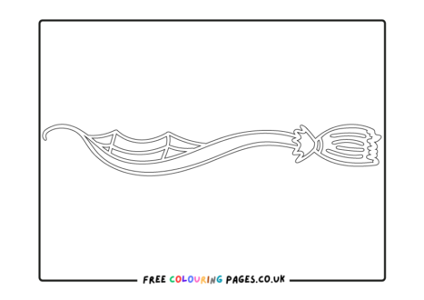 Halloween Brooms Colouring Pages