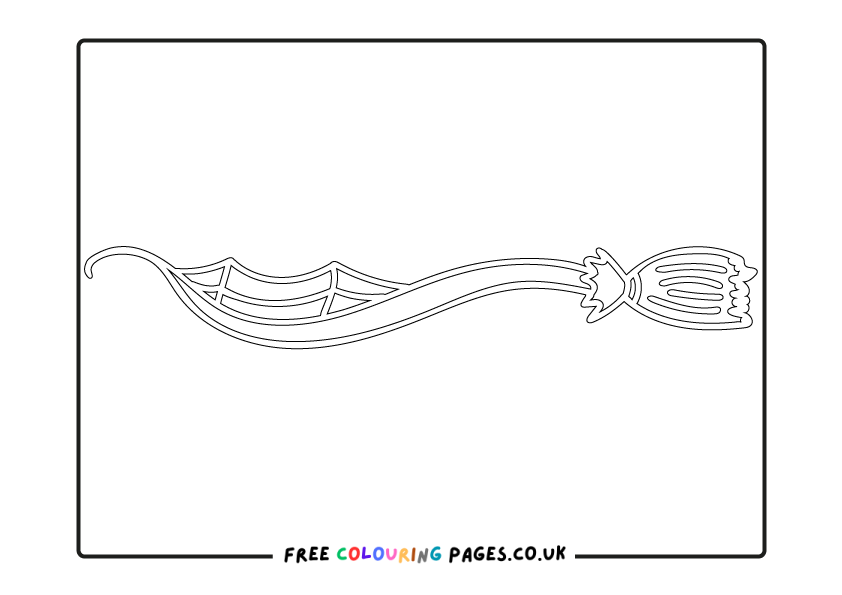 Halloween Brooms Colouring Pages