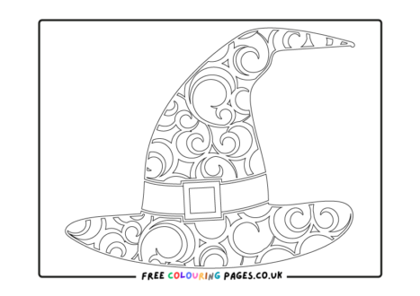 Witch Hat Colouring Pages