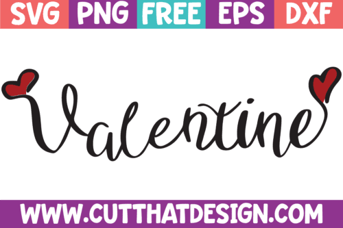 Valentine SVG Text Design Cricut
