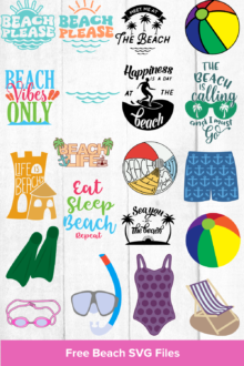 Summer Beach SVG Downloads Free for Cricut