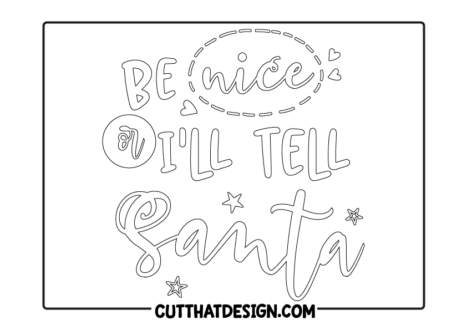 Free Santa Themed Colouring Pages