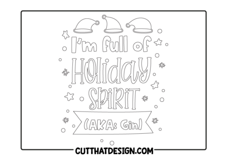 Gin themed Colouring Pages
