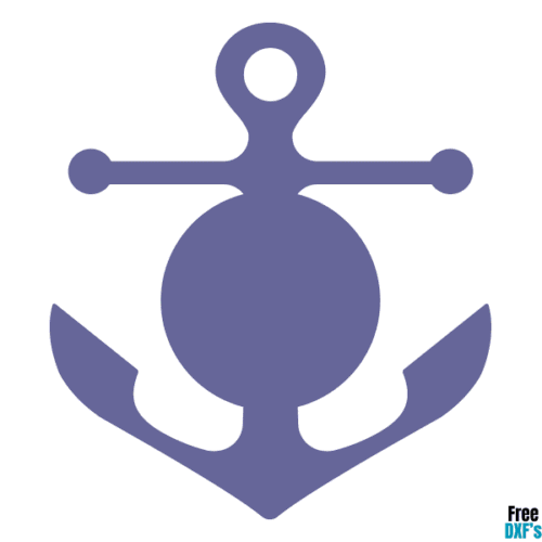 Free Anchor Circle Monogram Frame Design 2 DXF