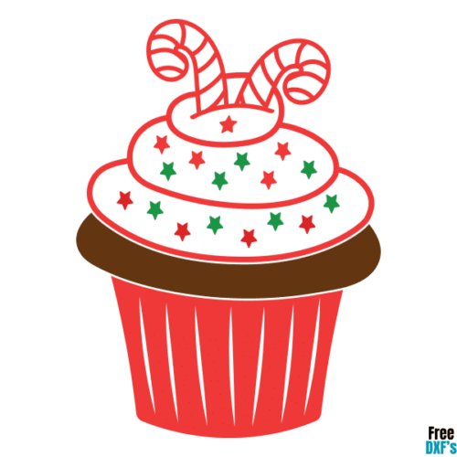 Free Christmas Candy Cane DXF