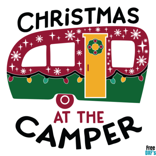 Free Christmas at the Camper DXF
