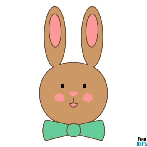 Free Easter Bunny Bow Tie DXF