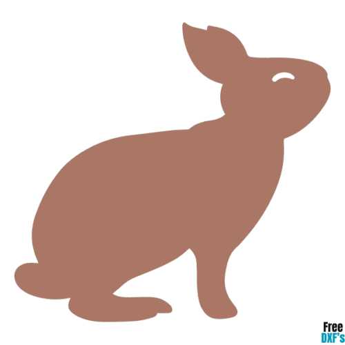 Free Easter Bunny Silhouette Design DXF