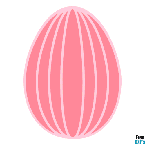 Free Easter Egg Stripes DXF