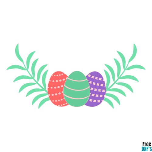Free Easter Egg Leaves DXF