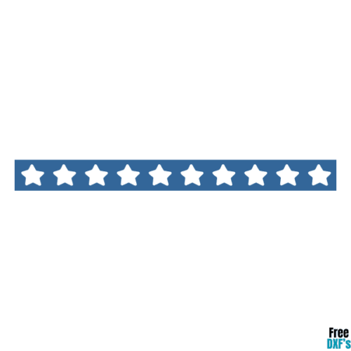 Free Star Border Design DXF