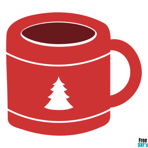 Free Christmas Mug DXF