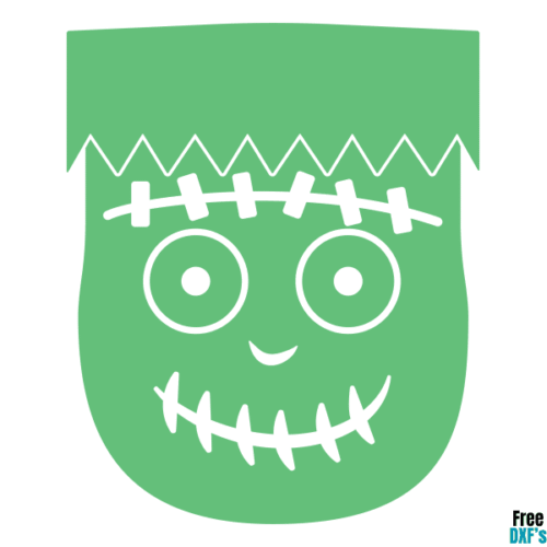 Free Frankenstein's Monster Head Single Layer DXF
