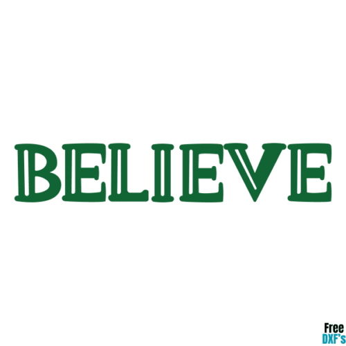 Free Believe DXF