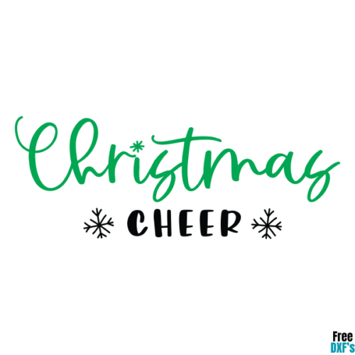 Free Christmas Cheer Design 3 DXF