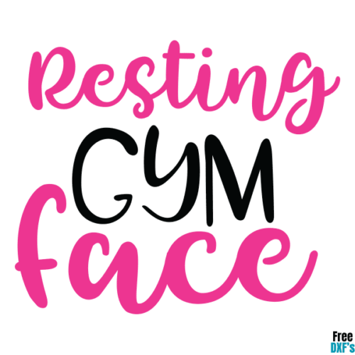 Free Resting Gym Face Design 2 DXF