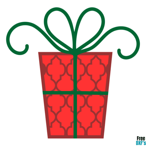 Free Christmas Present Moroccan Pattern DXF