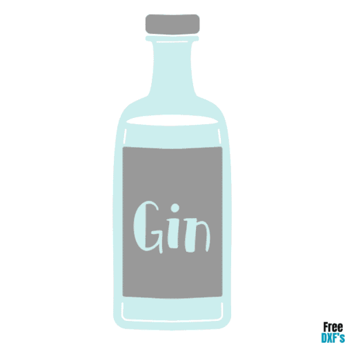 Free Gin Bottle DXF