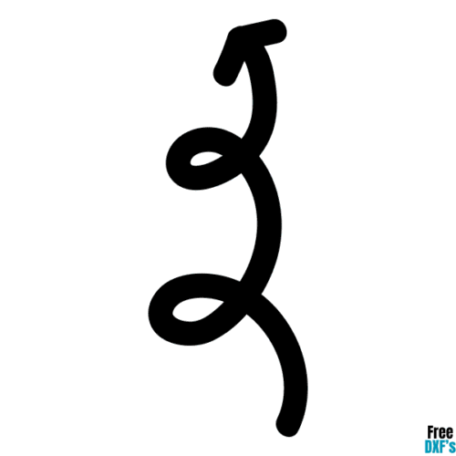 Free Swirl Arrow DXF