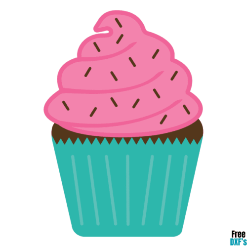 Free Cupcake Design 2 DXF
